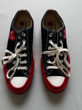 Comme des Garçons Play x Converse Chuck 70 Low 'Black Red' Women’s 8.5 / Men 6.5
